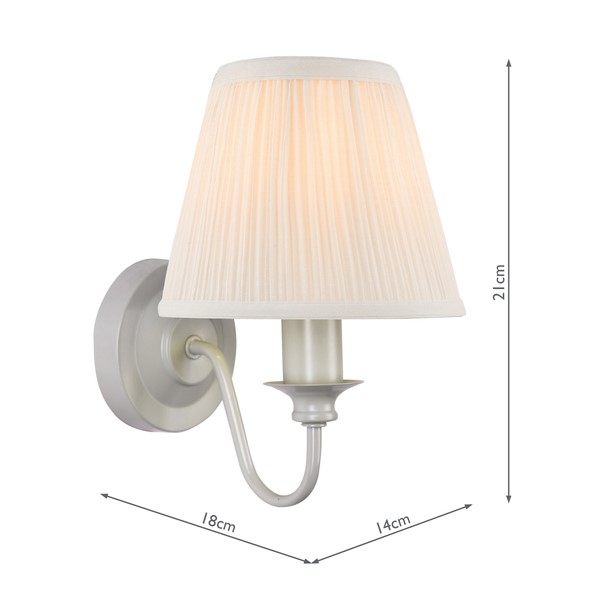 (image for) Laura Ashley Ellis Wall Light Grey With Shade